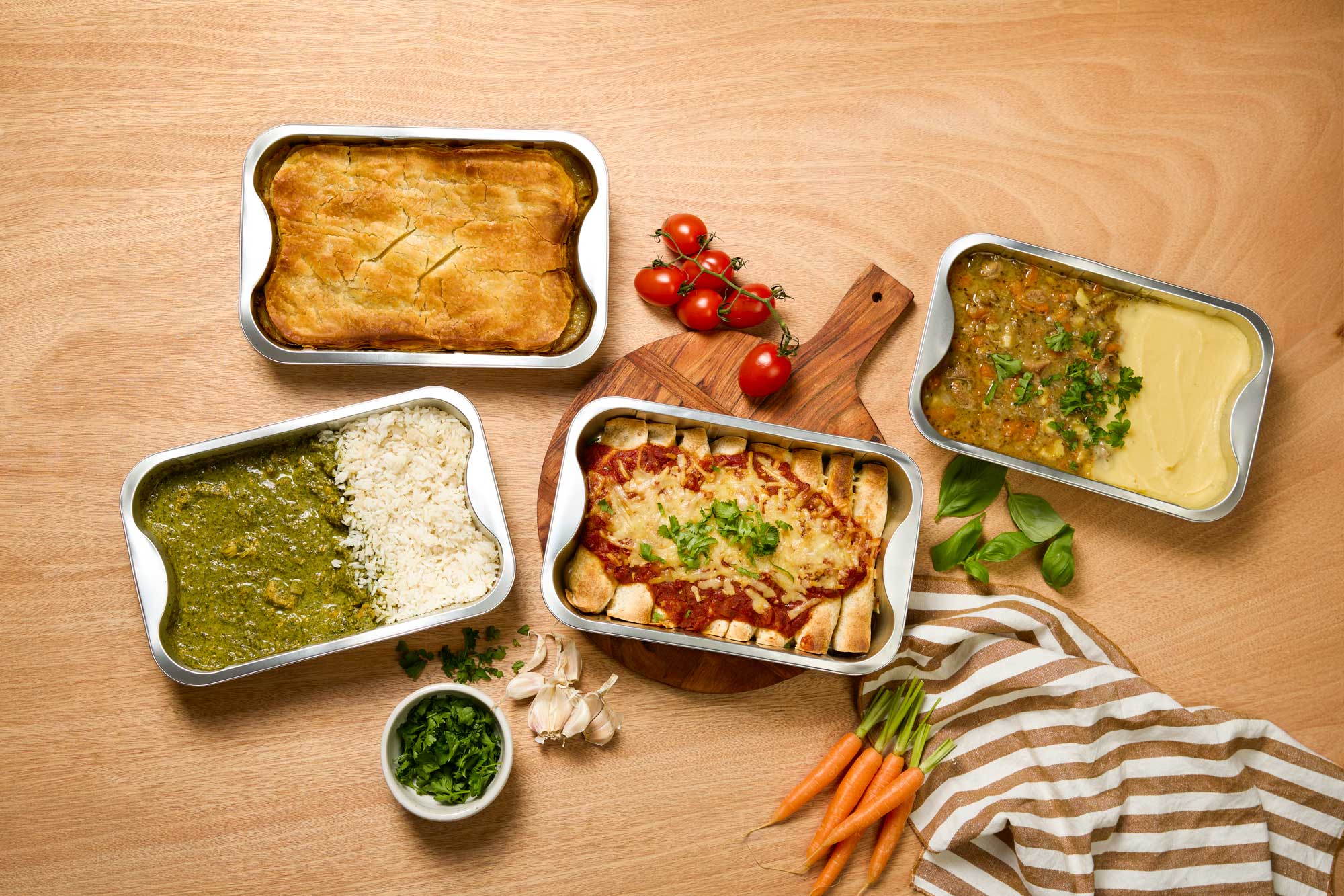 Healthy frozen ready meal packed with vegetables by Delicious & Done