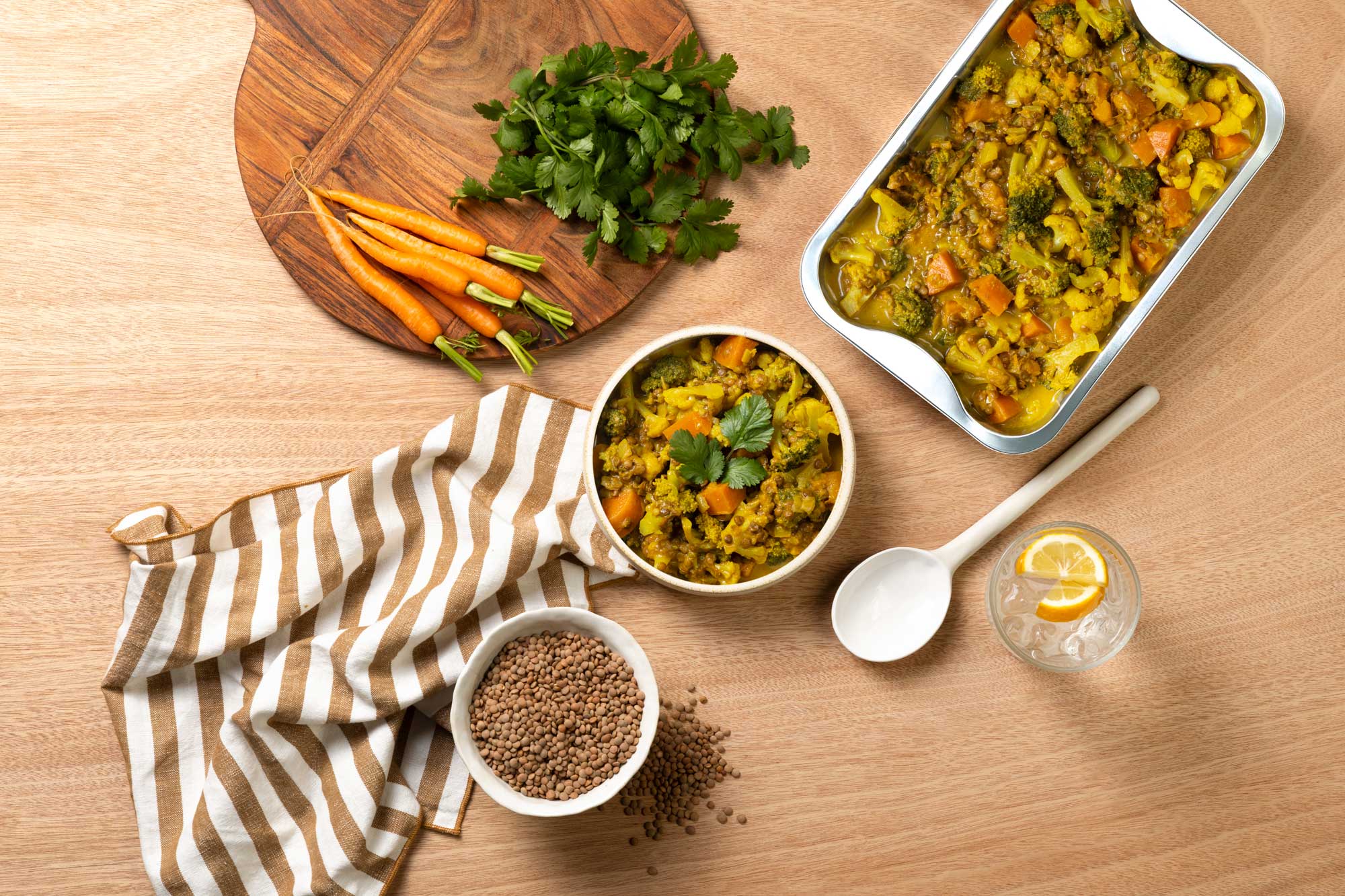 Wholesome vegetarian ready meal as a value alternative to takeaways