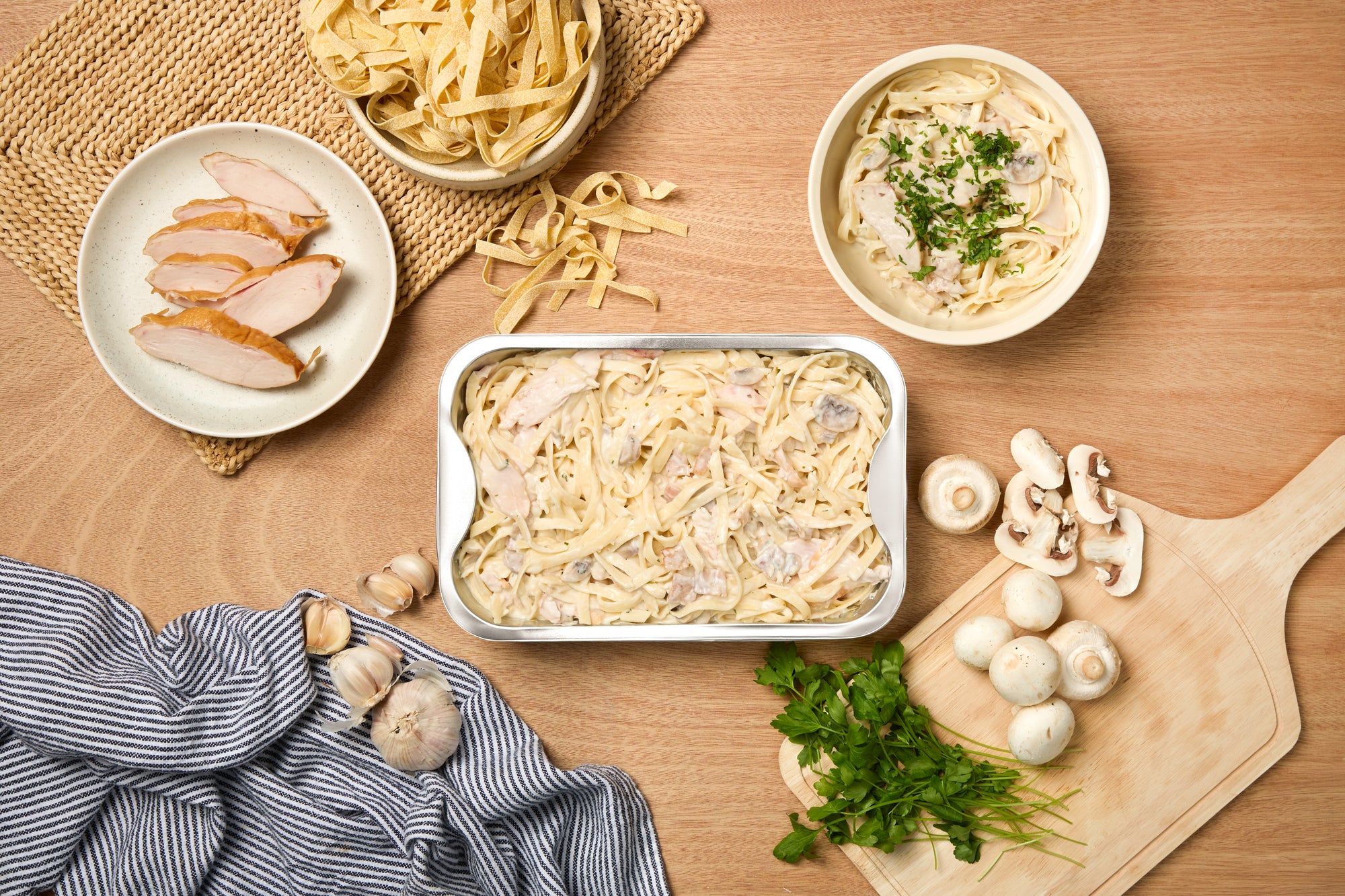 Smoked Chicken Fettuccine